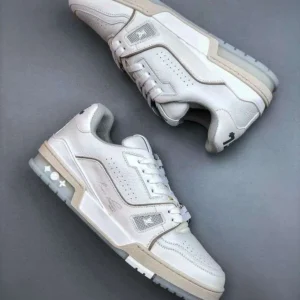 Louis Vuitton #54 Signature White Grey Trainer - Image 2