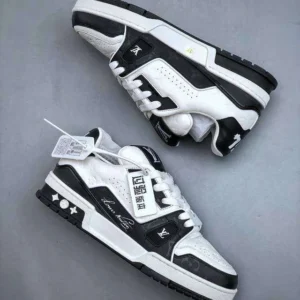 Louis Vuitton #54 Signature Black White Trainer - Image 3