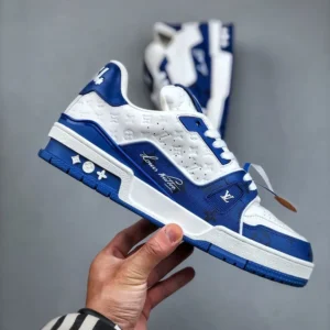 Louis Vuitton #54 Signature Blue White Trainer - Image 3