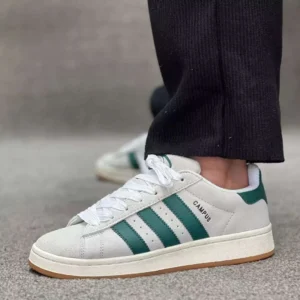 Adidas Campus 00s Crystal White Dark Green - Image 4