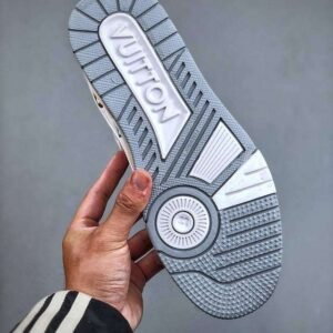 Louis Vuitton White Denim Embroidered Trainer - Image 7