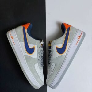 Nike Air Force 1 Grey Navy Orange - Image 4