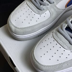 Nike Air Force 1 Grey Navy Orange - Image 6