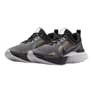 Nike React Infinity Run Flyknit 3 Black White Pink - Image 1