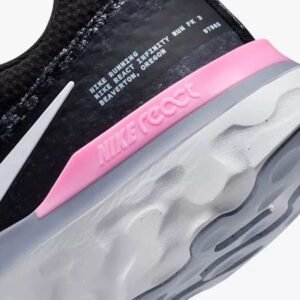 Nike React Infinity Run Flyknit 3 Black White Pink - Image 2