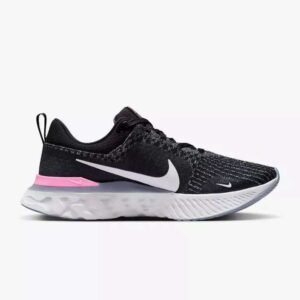 Nike React Infinity Run Flyknit 3 Black White Pink - Image 5