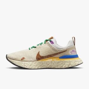 Nike React Infinity Run Flyknit 3 Premium Moving Company Phantom Oatmeal Citron - Image 3