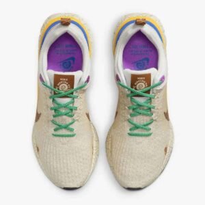 Nike React Infinity Run Flyknit 3 Premium Moving Company Phantom Oatmeal Citron - Image 4