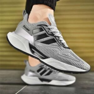 TRACER Grey Black Breathable Causal Running Shoes - Image 4