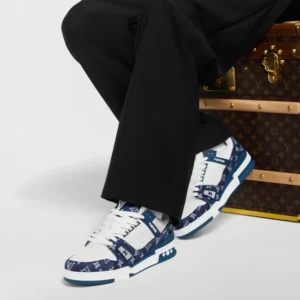 Louis Vuitton Blue White Trainer - Image 6